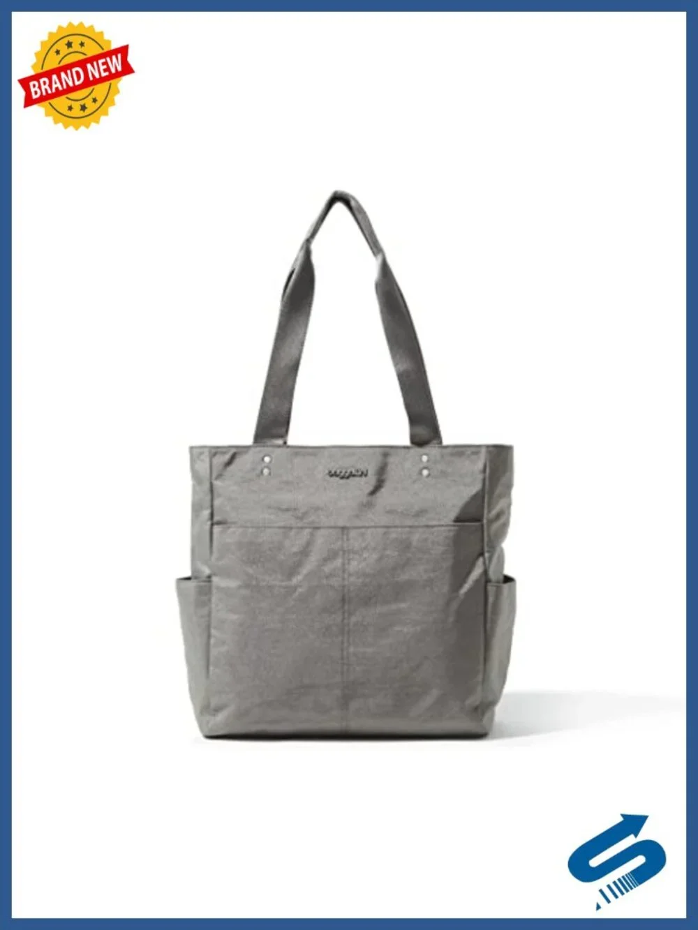 Lightweight Nylon Tote with Luggage Sleeve, Washable Travel Bag